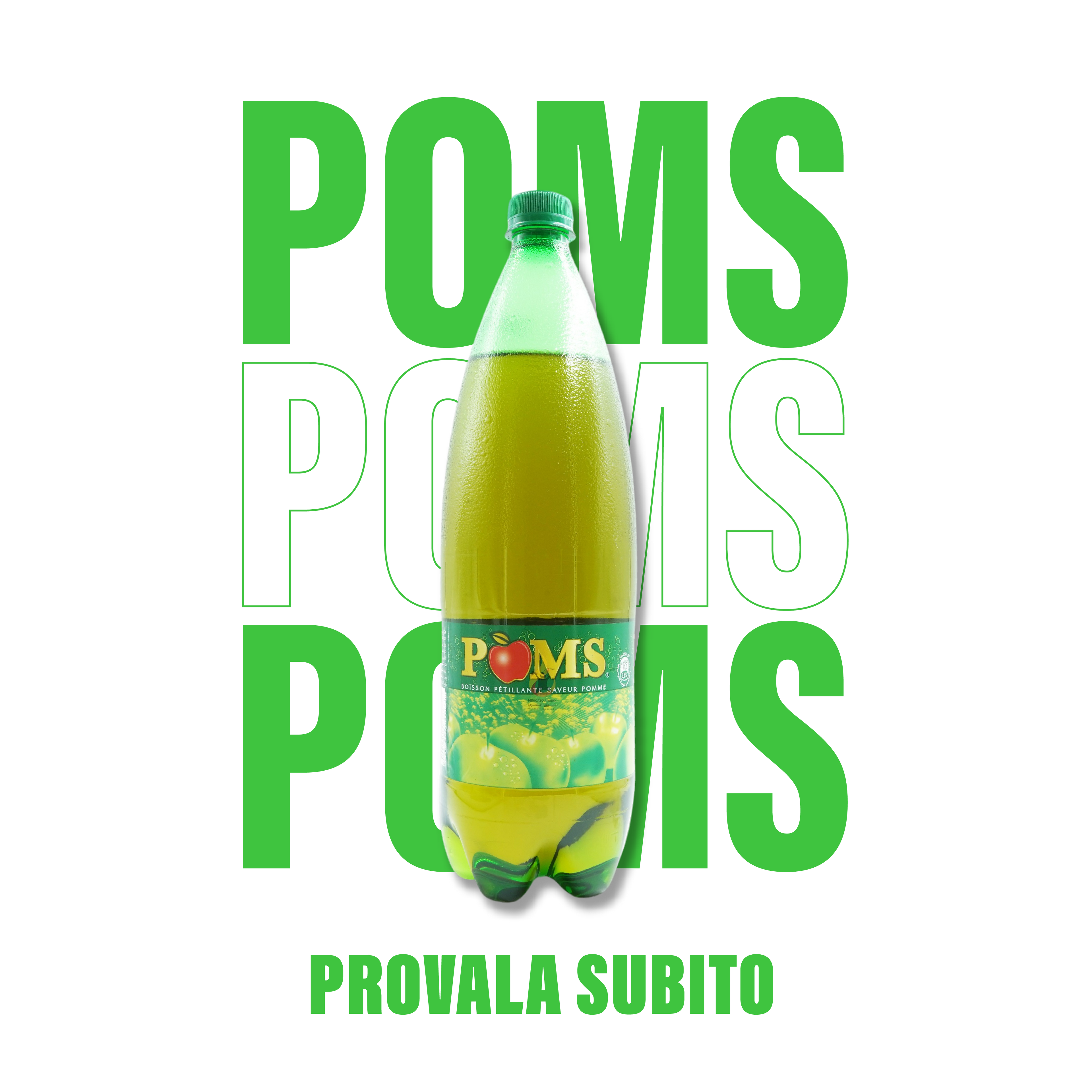 Bevanda Poms in bottiglia 1,5 litri gusto mela frizzante africana