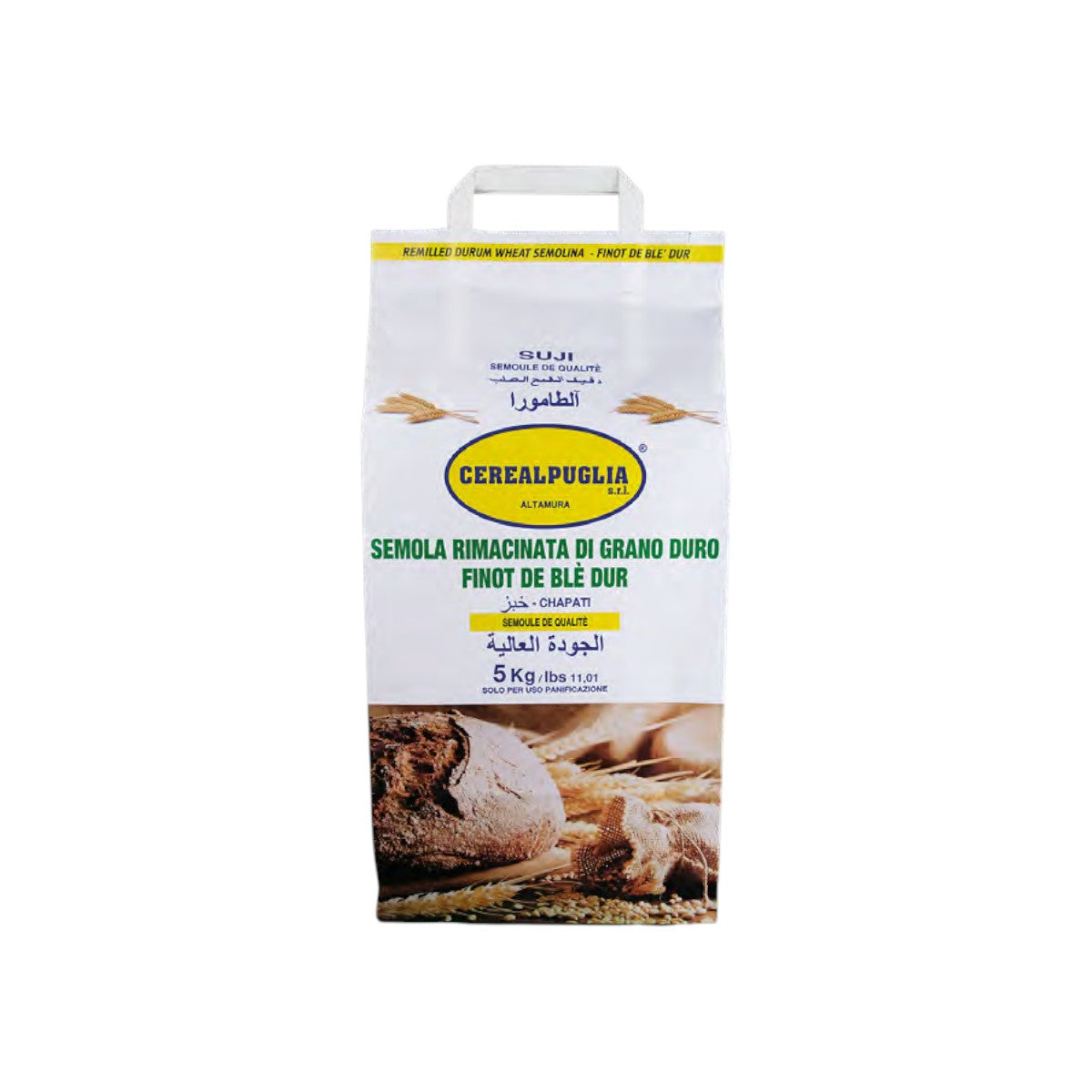 Semola Rimacinata Di Grano Duro 5 Kg Cerealpuglia
