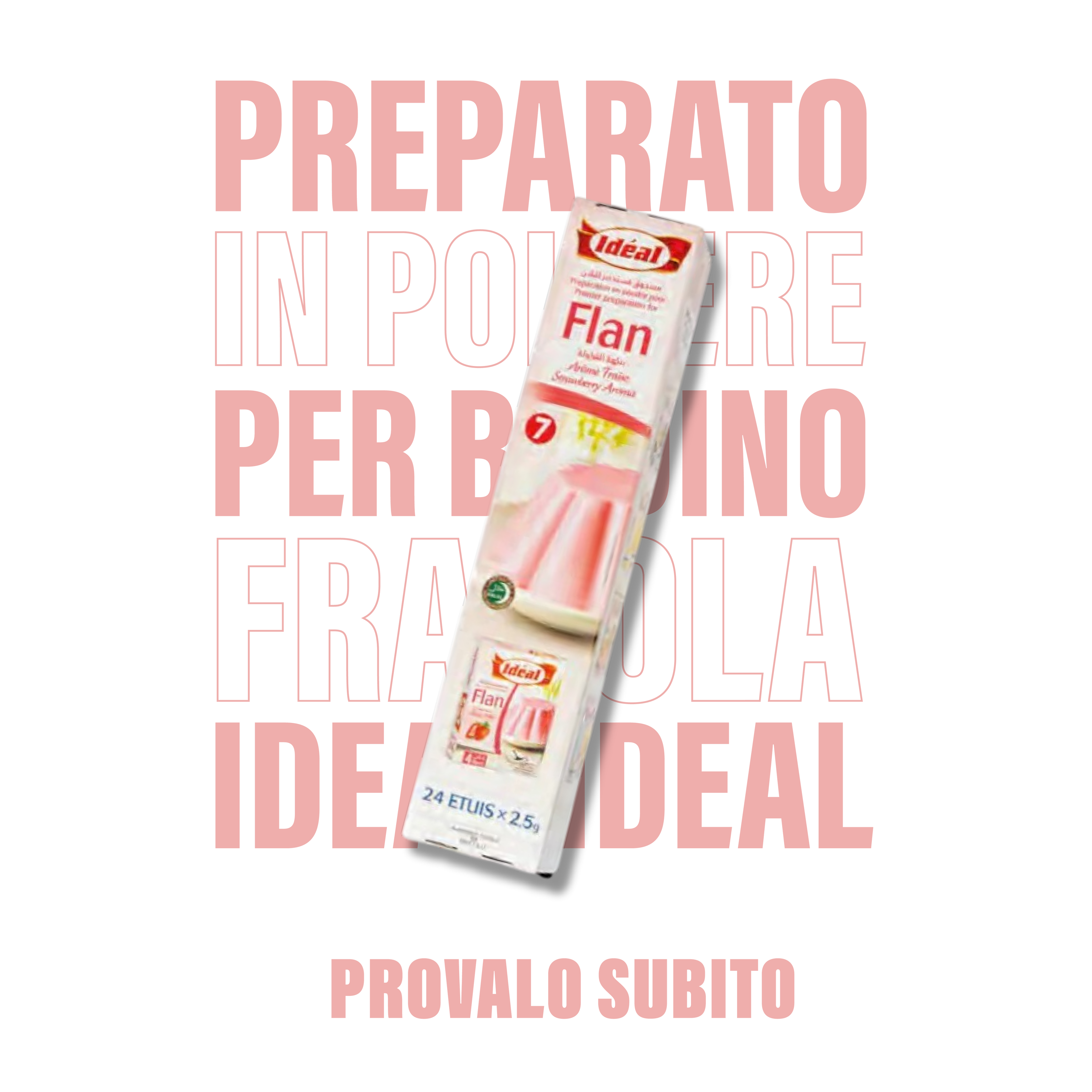 Preparato in polvere per budino alla fragola Ideal